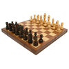 Walnut Book-Style Chess Board With Staunton Chessmen by Trademark Games