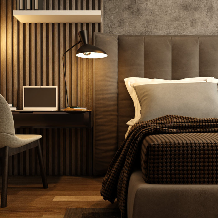 Trendy bedroom photo in Kent