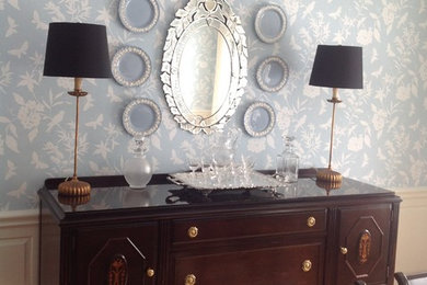 Elegant dining room photo in Boston
