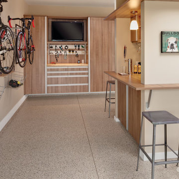 Garage With Bar Area