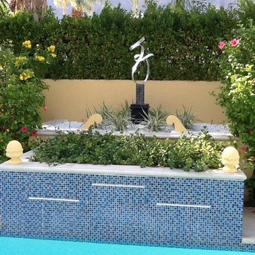 Outdoor Living with Hand-Made Abstract, Contemporary Artwork by Jon Allen