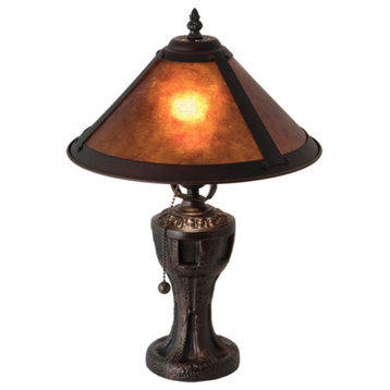 Meyda Tiffany 224098 Sutter 17" Tall Buffet Table Lamp - Mahogany Bronze
