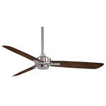 Minka Aire - Minka Aire Rudolph 52" Ceiling Fan F727-BN/MM - 52" Ceiling Fan from Rudolph collection in Brushed Nickel w/ Medium Maple finish. No bulbs included. 52" 3-Blade Ceiling Fan in Brushed Nickel Finish with Medium Maple Blades Image shown with optional custom Light Kit K9727L-BN No UL Availability at this time.