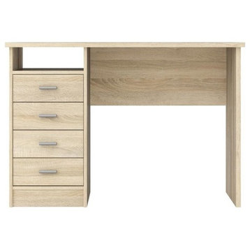 Desk With 4 Drawers, Oak