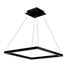 Battery Operated Pendant Lights Houzz Atria Adjule Led Chandelier Black