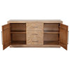 Alpine Furniture Aiden Wood Dining Sideboard in Weathered Natural (Brown)