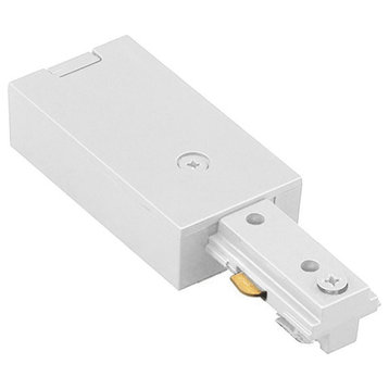 WAC Lighting H Track Live End Connector in White