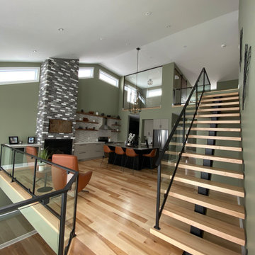 Open Concept Living Area and Staircase