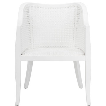 Maika Cane Dining Chair - White