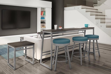 Example of a minimalist living room design in Chicago
