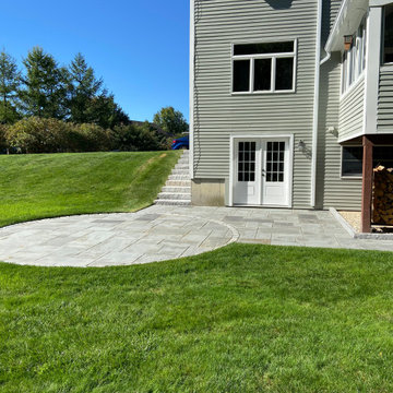Bluestone Patio with Granite Steps