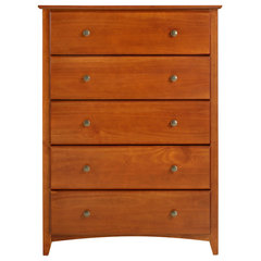 Glory Furniture Louis Phillipe 7 Drawer Lingerie Chest in Cherry