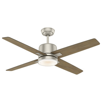 Casablanca 52" Axial Matte Nickel Ceiling Fan With Light and Wall Control