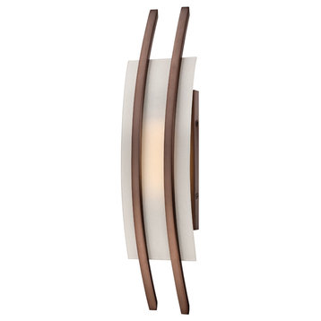 Trax 1 Module Wall Sconce With Frosted Glass