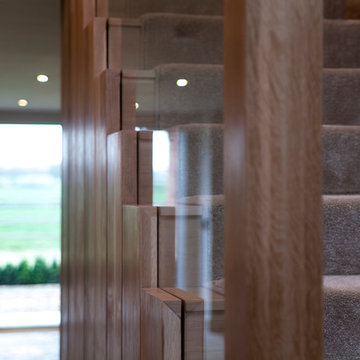 Oak & Glass Staircase in Entrance Hall