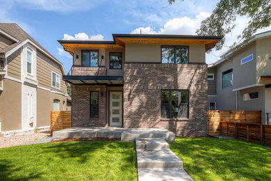 Inspiration for a transitional home design remodel in Denver