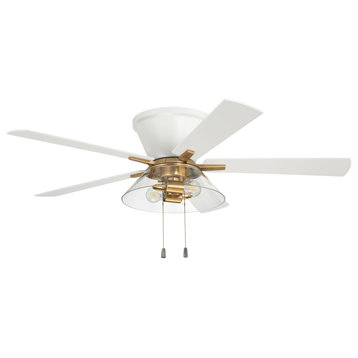 Craftmade IST525 Insight 52" 5 Blade Indoor LED Ceiling Fan - White / Satin