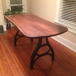 Walnut Industrial Table - Dining Tables
