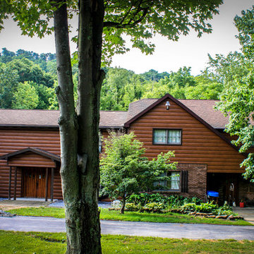 Elmora, Pennsylvania Steel Log Cabin Siding Restore