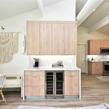 Frameless European Style Cabinets with Textured Wood Look