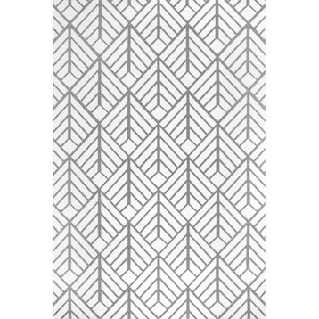 nuLOOM Tiffany Contemporary Diamond Indoor/Outdoor Area Rug, Grey 5' x 8'