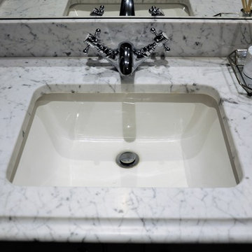 Cararra Marble Bath Surround with Matching Vanity Top