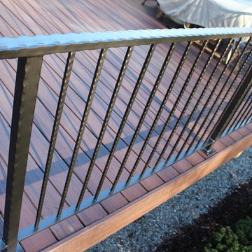 Beautiful Hammered Deck Railing
