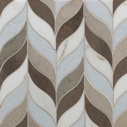 Tangent Apex Mosaic Tile in Celeste - Mosaic Tile