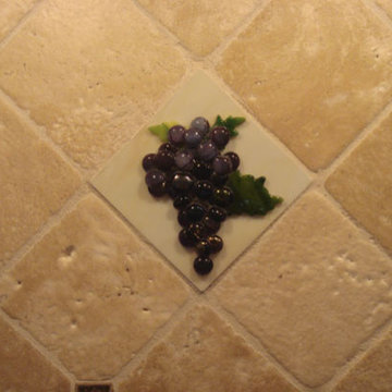 Grapes and Vines Themed Backsplash