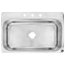 Graham Drop-In Crafted Stainless 33" Kitchen Sink, Polished Stainless Steel