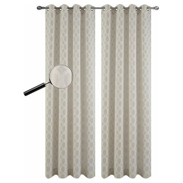 Napa Sheer Curtain Panels, Set of 2, Sand, 96"