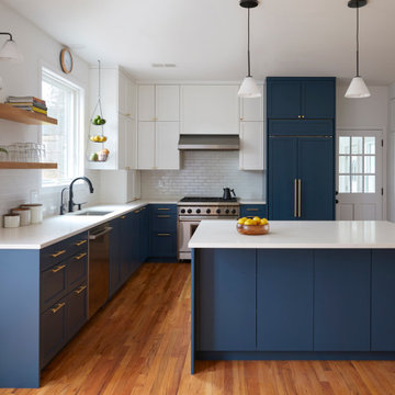 Painted Frame and Panel Kitchen