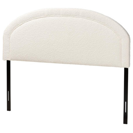 Baxton Studio Fiana Modern Cream Boucle Fabric Queen Size Headboard