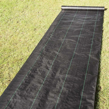 Landscape Fabric Heavy Duty 3.2oz Weed Barrier Woven Pp Treated Ground 4'x250'