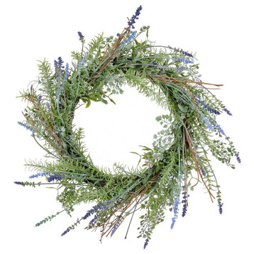Vickerman 21" Artificial Lavender Wreath