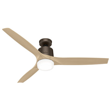Hunter 60" WiFi Neuron Metallic Chocolate Ceiling Fan With LED Light and Remote