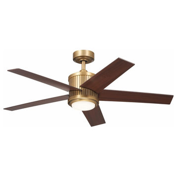 5 Blade Ceiling Fan Light Kit In Art Deco Style-15.5 Inches Tall and 48 Inches