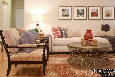 Eclectic family room in Orange County.