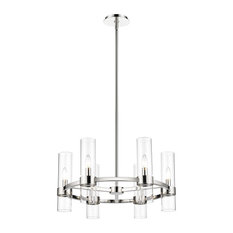 Z-LITE 4008-6PN 6 Light Chandelier, Polished Nickel
