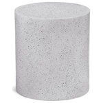 Meridian Furniture - Terrazzo End Table, White - The Terrazzo End table is a modern and stylish design that features a white and black speckled surface with a terrazzo-like texture. It adds sophistication to any space and is perfect for any home or office. Crafted with iron metal, the table is sturdy and durable, which is great for long-term use. The sleek and contemporary design of the table makes it a perfect addition to any living room or office space. These two elements come together to create a beautiful and functional space that is sure to impress anyone who sees it.