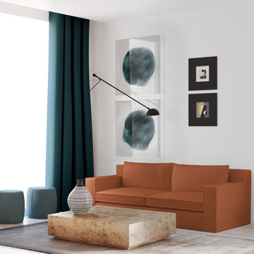Steel Appeal: Mulberry Sofa in Box Weave Linen