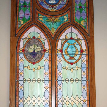 Faux Stained Glass Church Window
