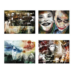 Ready2HangArt - Gangstars Canvas Wall Art, 4-Piece Set - Prints And Posters