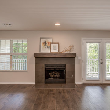 New fireplace wall is an attractive focal point
