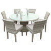 Fairmont 60" Outdoor Patio Dining Table with 6 Armless Chairs