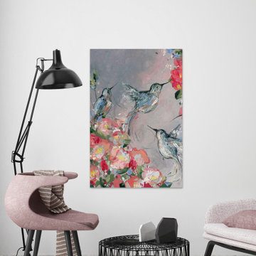 "Whimsical Garden II" Painting Print on Wrapped Canvas