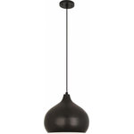 Robert Abbey - Robert Abbey Z9874 Dal, 12.50" 1 Light Pendant - Cord Color: Black Fabric Wrapped Dal 12.50 Inch 1 Lig Deep Patina Bronze M *UL Approved: YES Energy Star Qualified: n/a ADA Certified: n/a  *Number of Lights: 1-*Wattage:60w Incandescent bulb(s) *Bulb Included:No *Bulb Type:Incandescent *Finish Type:Deep Patina Bronze
