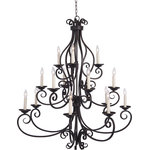 Maxim Lighting - Maxim Lighting 12219OI Manor - Fifteen Light 3-Tier Chandelier - Manor Fifteen Light 3-Tier Chandelier Oil Rubbed BronzeThis decorative classic in Oil Rubbed Bronze or Slate is both dramatic and subtle, with or without shades.                                                                                                                   Oil Rubbed Bronze Finish                                                                                                                              This decorative classic in Oil Rubbed Bronze or Slate is both dramatic and subtle, with or without shades. *Number of Bulbs: 15 *Wattage: 40W * BulbType: Candelabra *Bulb Included: No *UL Approved: Yes
