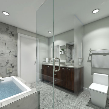 Frosted Privacy Master Bathroom