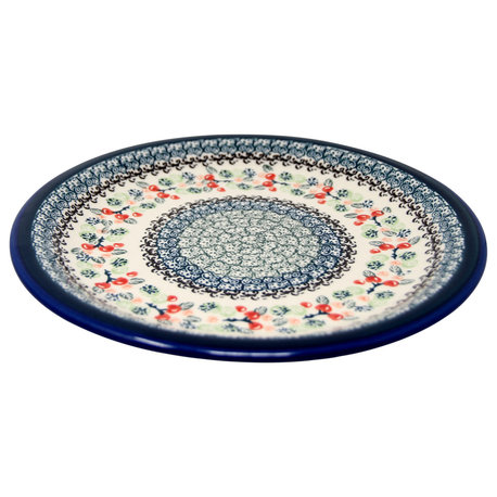 Polish Pottery Dinner Plate, Pattern Number: DU158